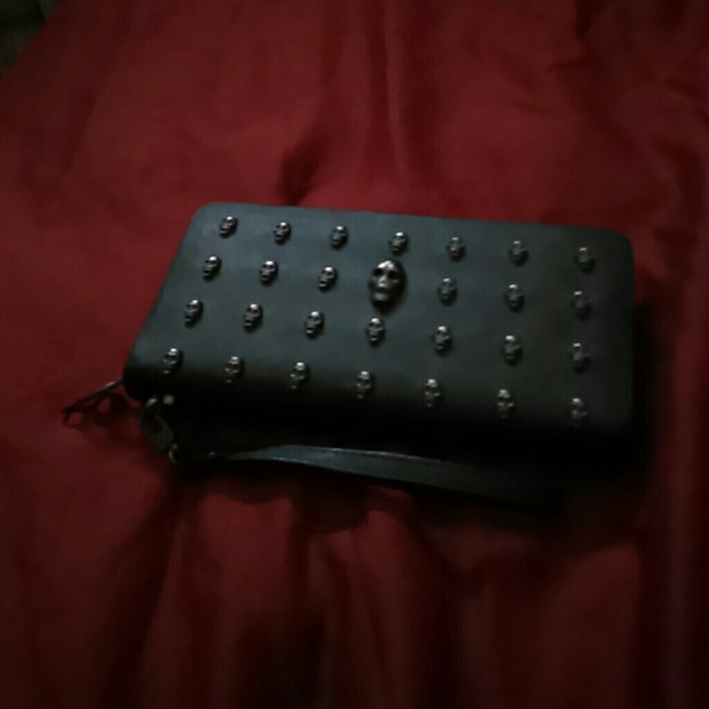 Skull studded wallet